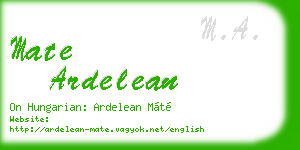 mate ardelean business card